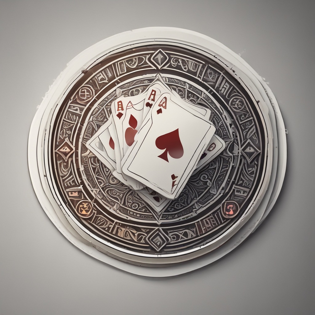 Lavishly designed stack of poker cards indicating game start